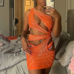 Bolivia Crystal Mini Dress- Posh by V